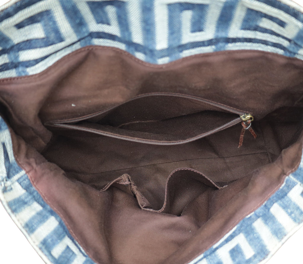 Givenchy Bicolor Denim Logo Hobo Bag