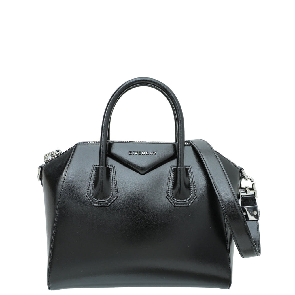 Givenchy Black Polished Antigona Small Tote Bag