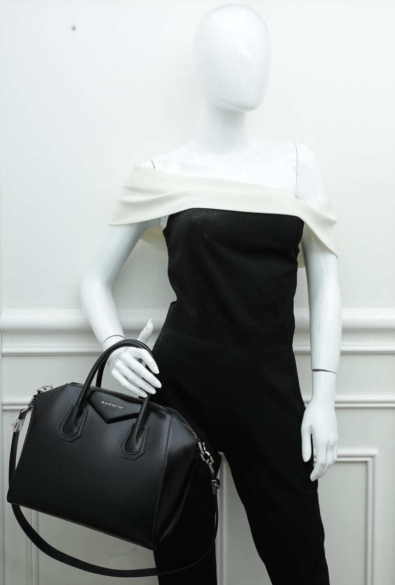 Givenchy Black Polished Antigona Small Tote Bag