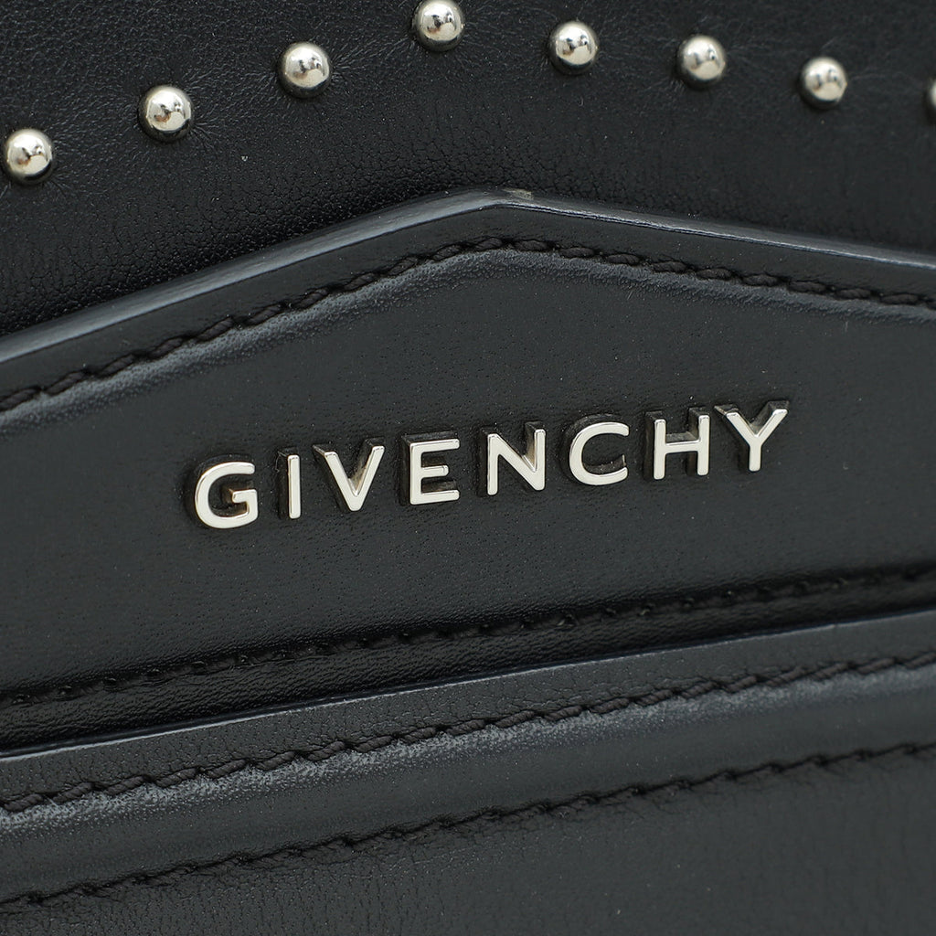 Givenchy Black Studded Antigona Clutch Bag