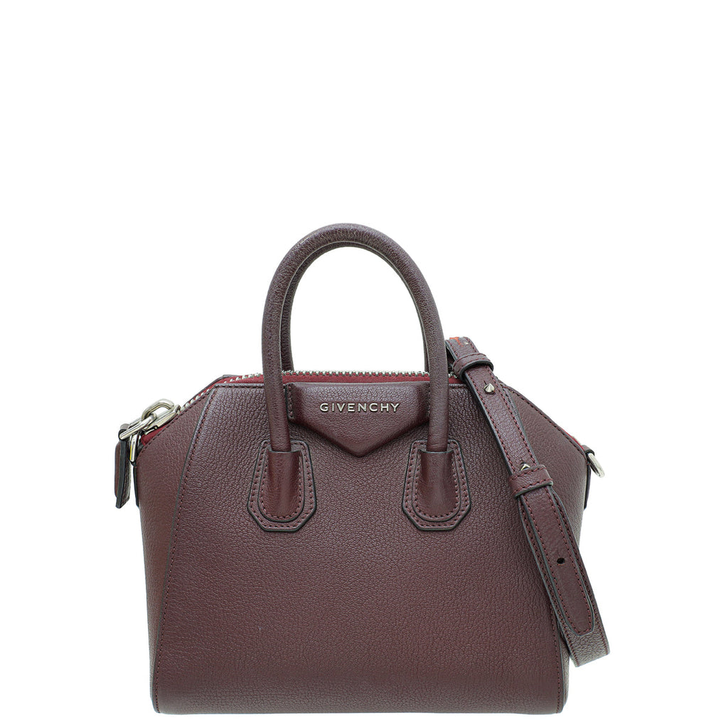 Givenchy Burgundy Mini Antigona Bag