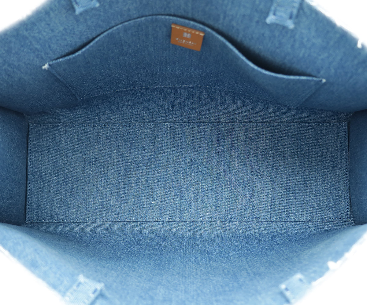 Givenchy Blue Denim G Tote Shopping Large Bag