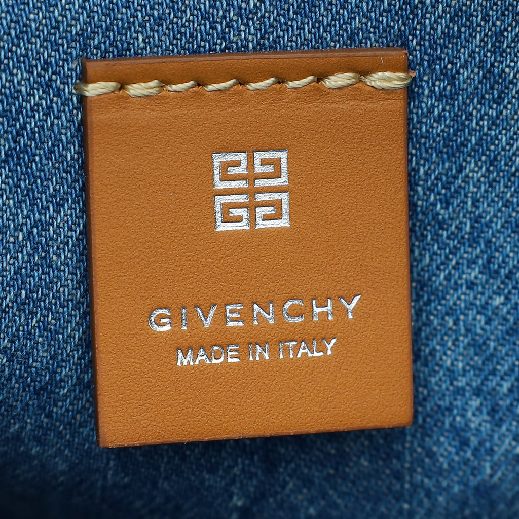 Givenchy Blue Denim G Tote Shopping Large Bag