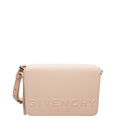 Givenchy Baby Pink Logo Embossed Flap Crossbody Bag