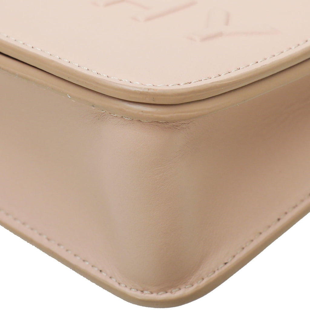 Givenchy Baby Pink Logo Embossed Flap Crossbody Bag