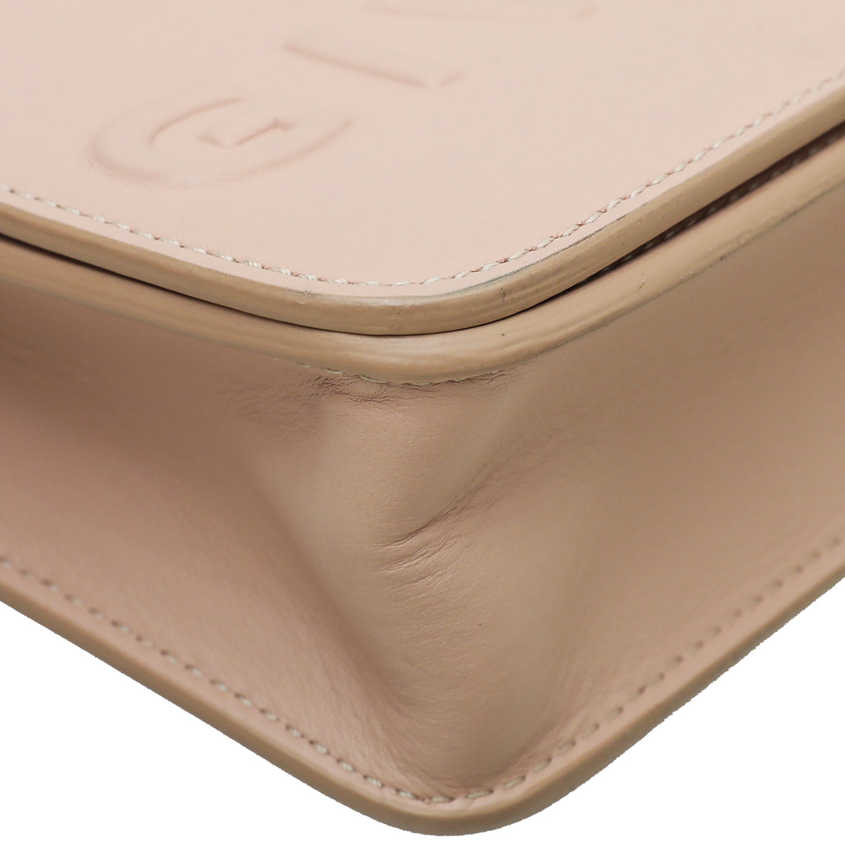 Givenchy Baby Pink Logo Embossed Flap Crossbody Bag