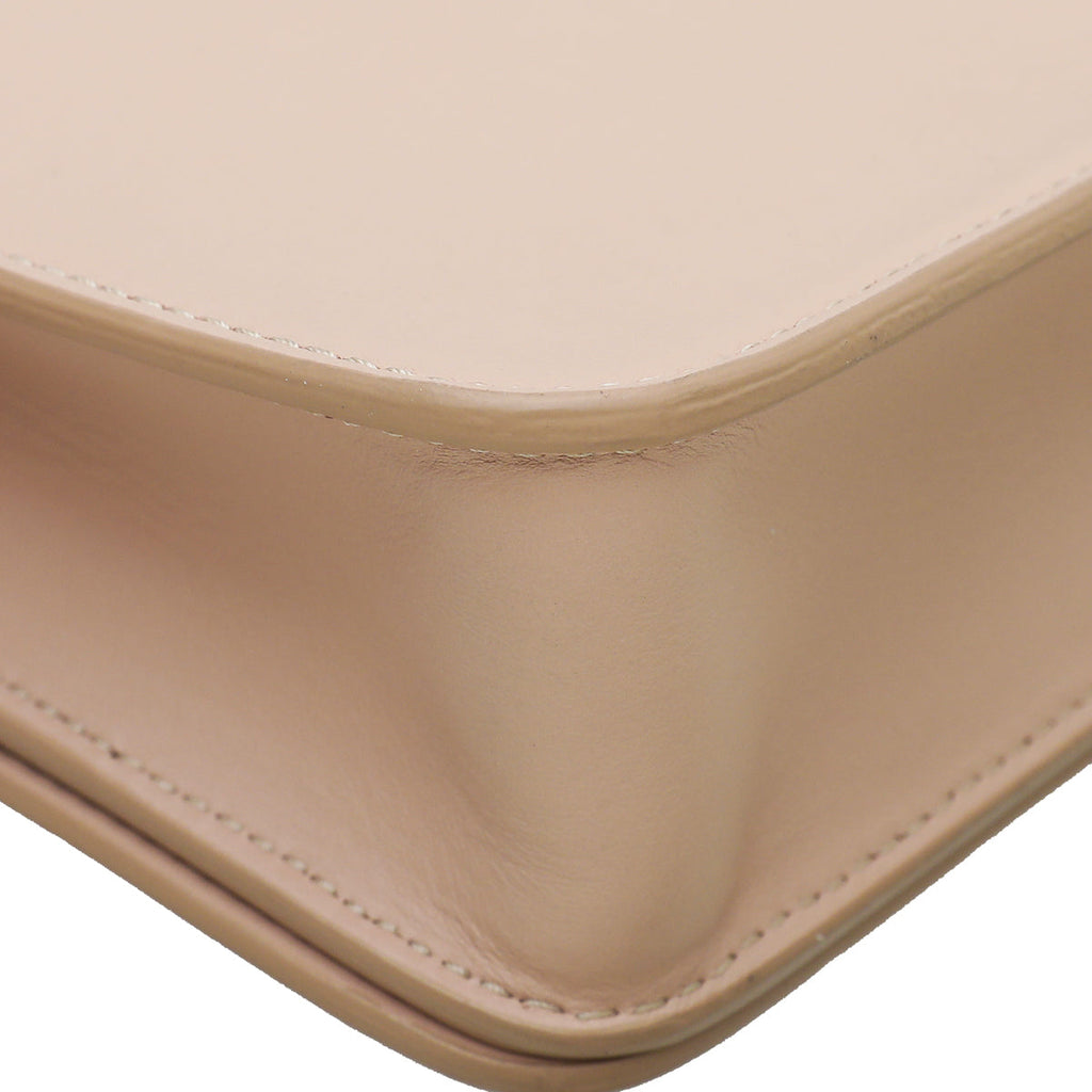 Givenchy Baby Pink Logo Embossed Flap Crossbody Bag