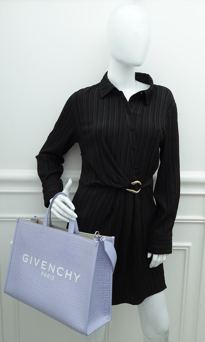 Givenchy Lilac Monogram G Shopping Medium Tote Bag