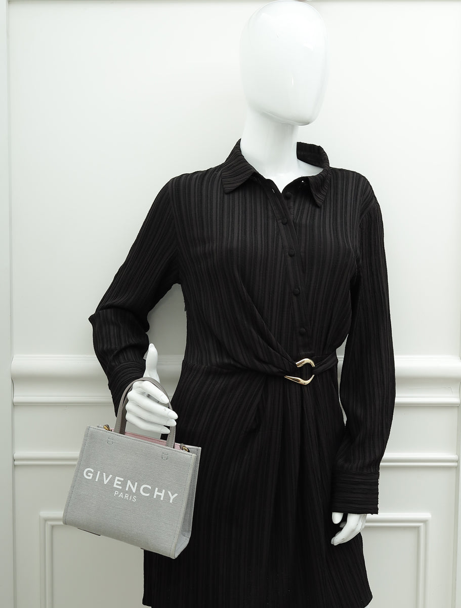 Givenchy Grey Mini G-Tote Shopping Bag
