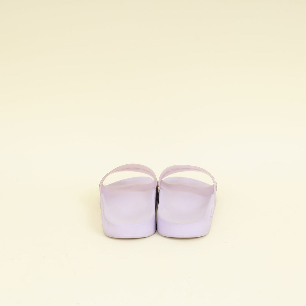 Givenchy Lilac Transparent Rubber Logo Slide Sandals 37