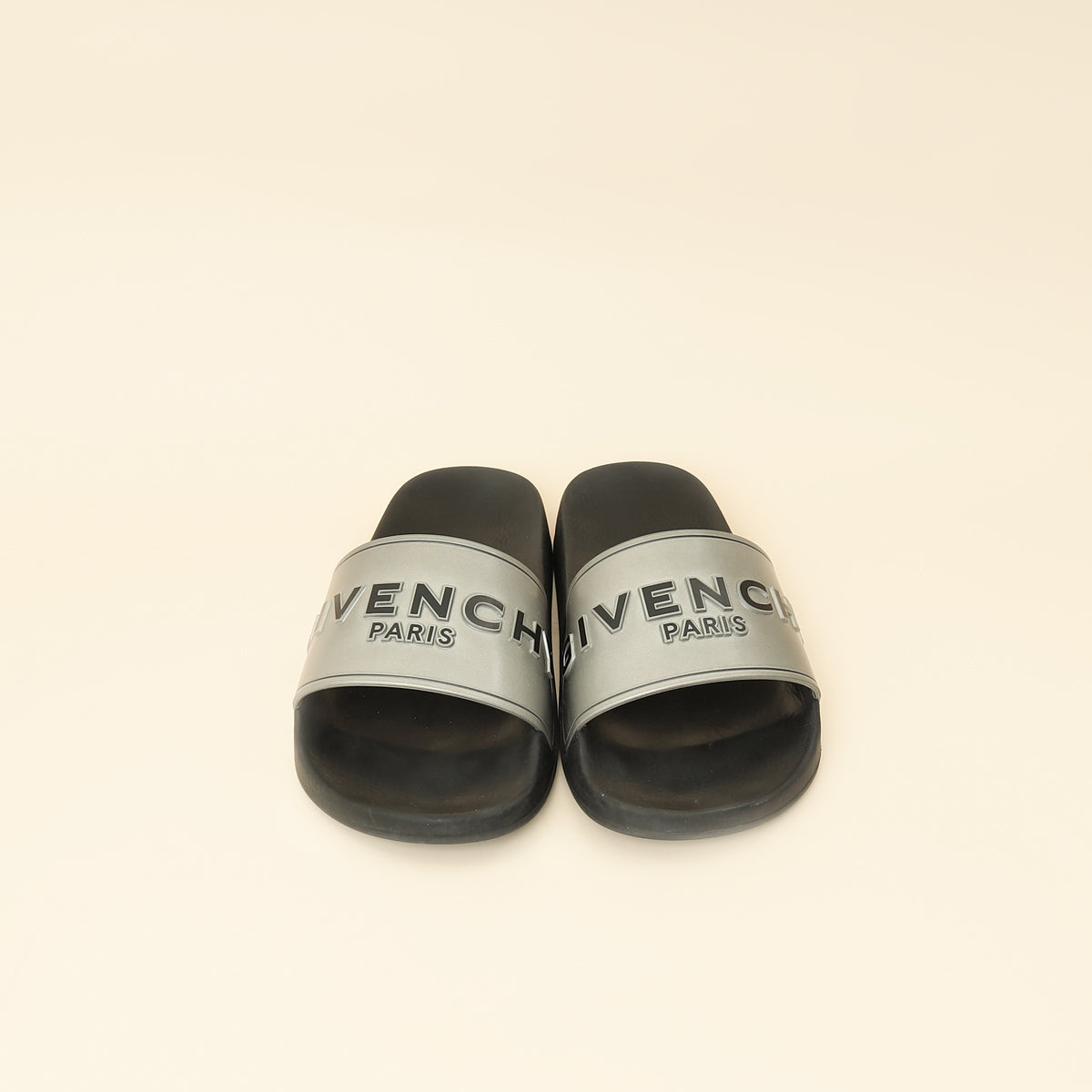 Givenchy Bicolor Logo Rubber Slides 36