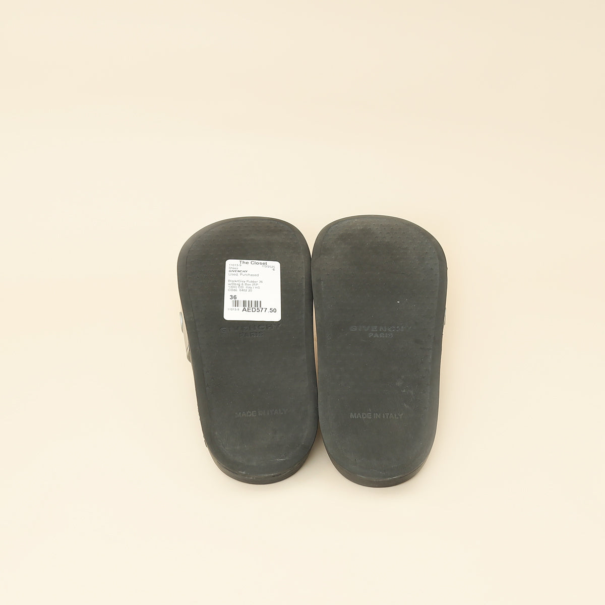 Givenchy Bicolor Logo Rubber Slides 36