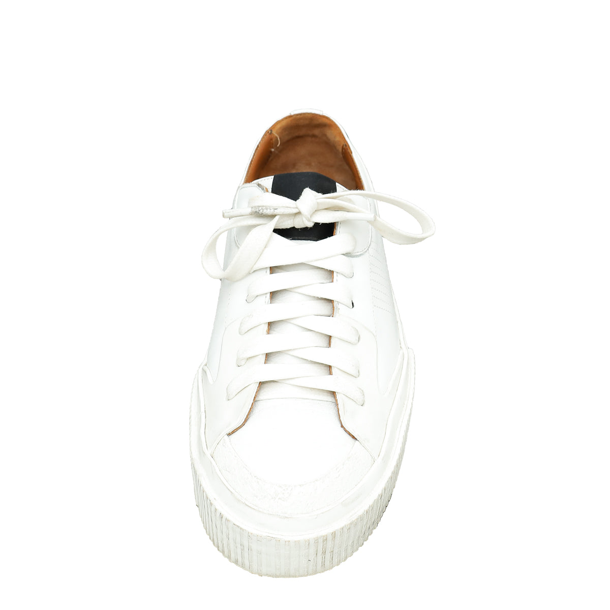 Givenchy White Lace Up Logo Print Sneakers 37
