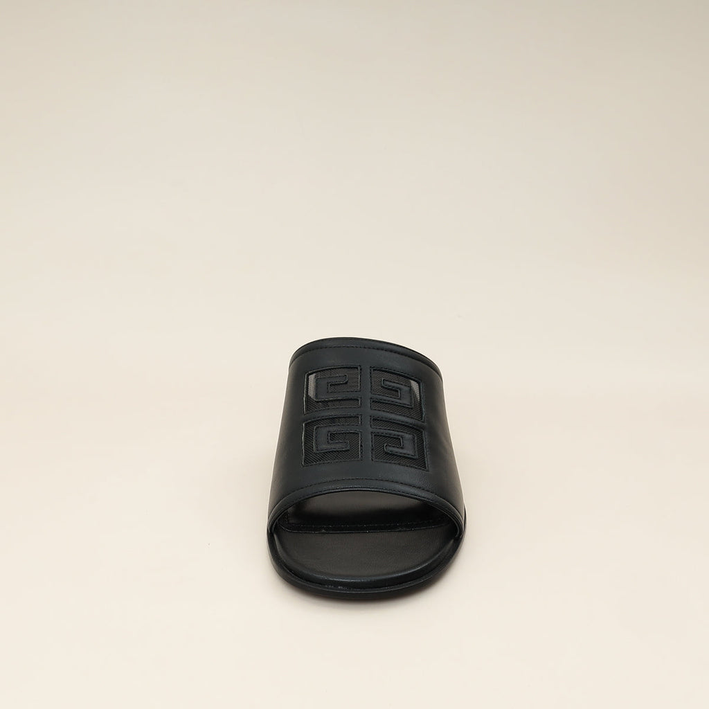 Givenchy Black 4G Flat Slide Sandal 38
