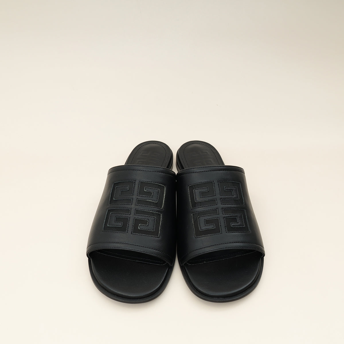 Givenchy Black 4G Flat Slide Sandal 38