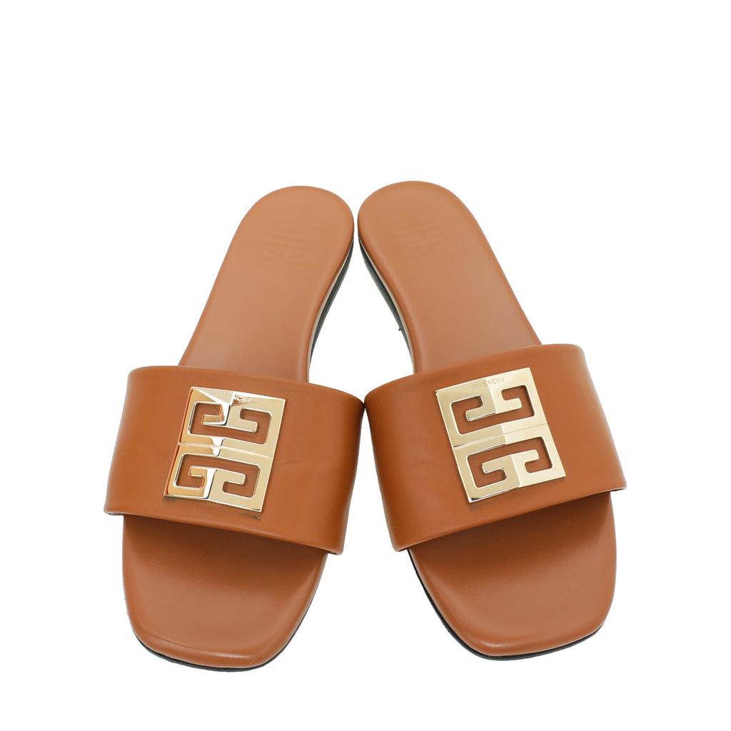 Givenchy Caramel 4G Slide Flat Sandal 38