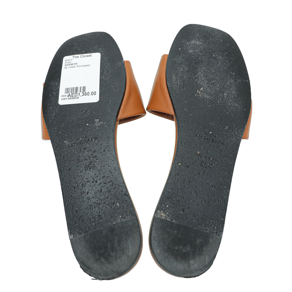 Givenchy Caramel 4G Slide Flat Sandal 38