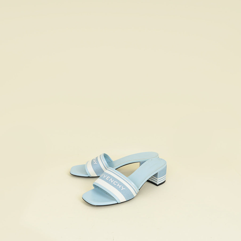 Givenchy Light Blue 4G Slide Mules Sandals 38