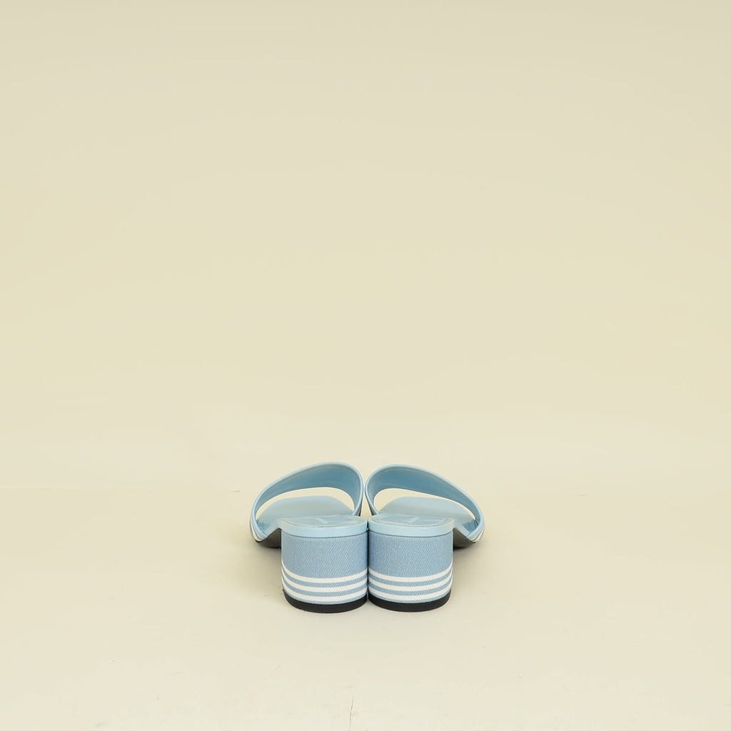 Givenchy Light Blue 4G Slide Mules Sandals 38