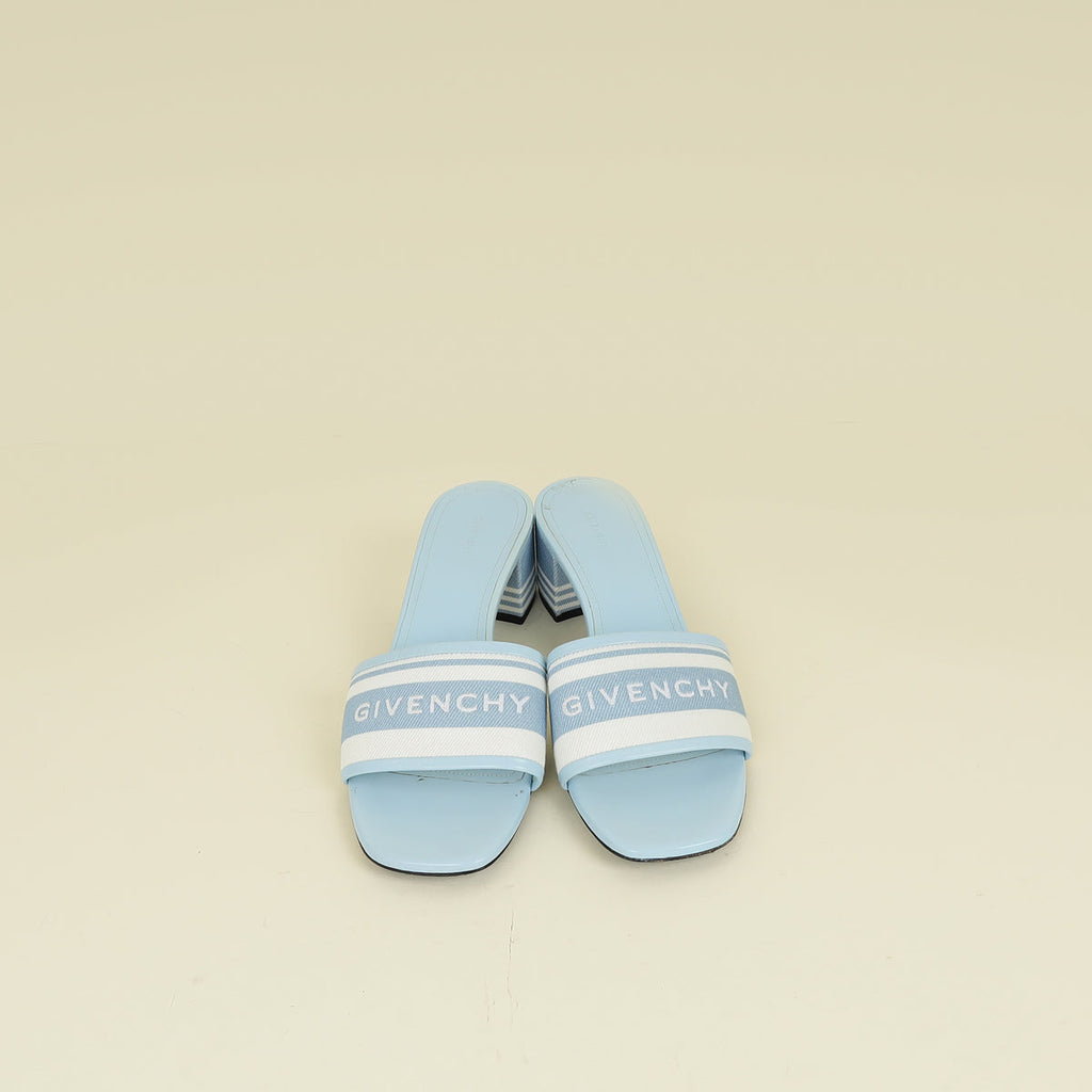 Givenchy Light Blue 4G Slide Mules Sandals 38