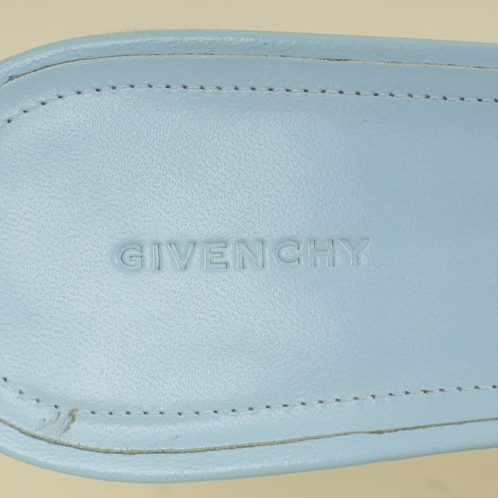 Givenchy Light Blue 4G Slide Mules Sandals 38