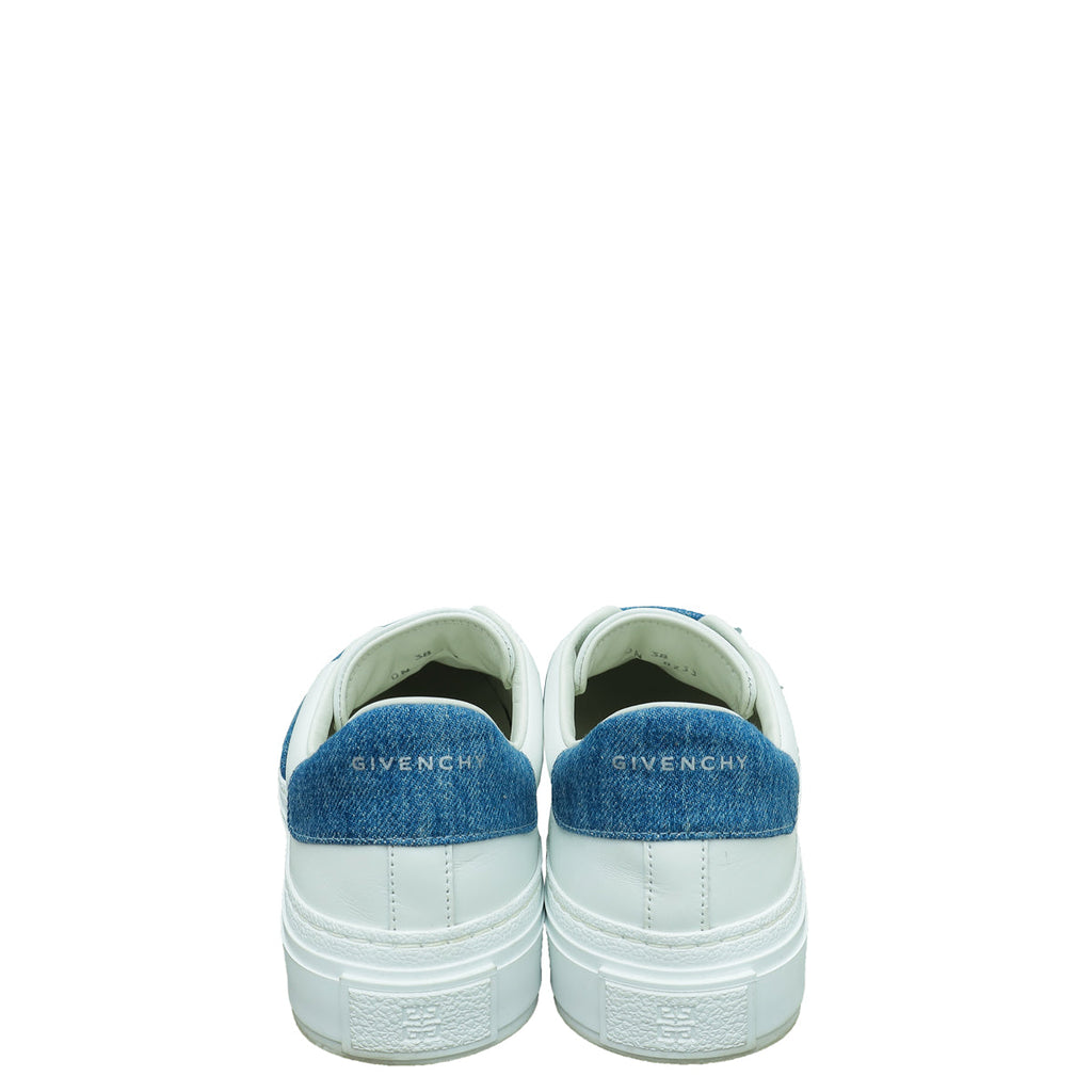 Givenchy Bicolor City Sport Denim Strap Slip on Sneaker 38