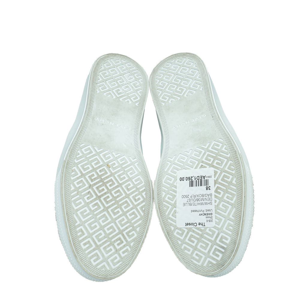 Givenchy Bicolor City Sport Denim Strap Slip on Sneaker 38