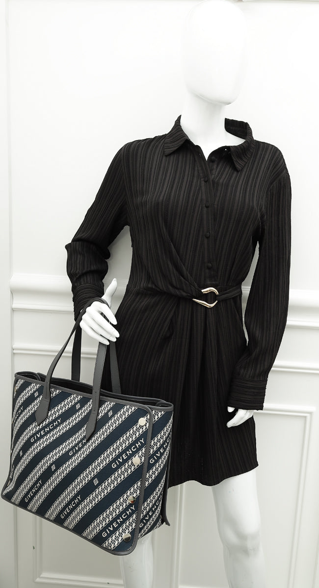 Givenchy Bicolor Jacquard Medium Bond Printed Tote Bag