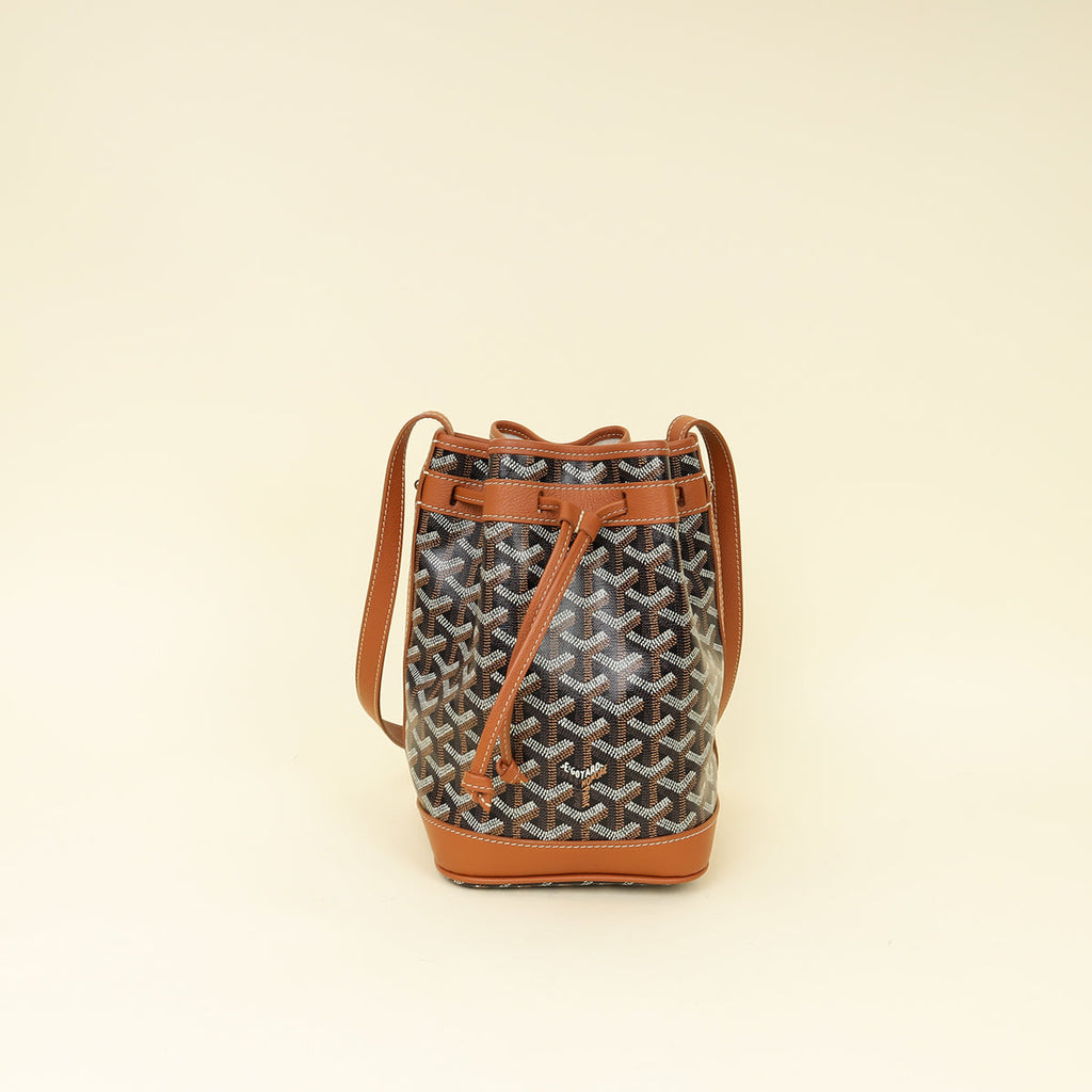 Goyard Bicolor Goyardine Petit Flot Bucket Bag