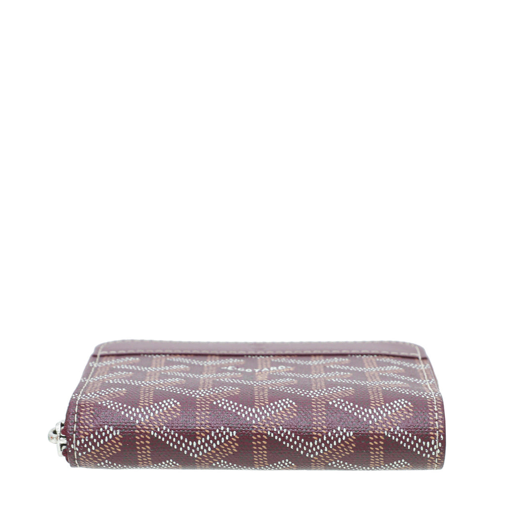 Goyard Burgundy Goyardine Matignon PM Wallet