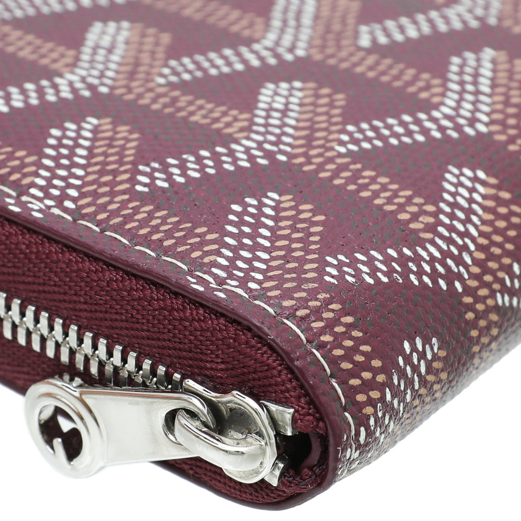 Goyard Burgundy Goyardine Matignon PM Wallet
