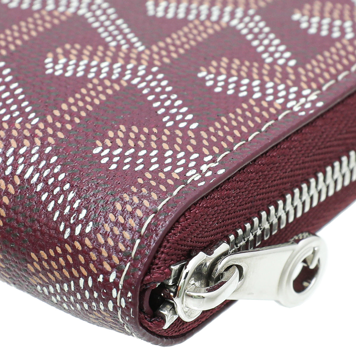 Goyard Burgundy Goyardine Matignon PM Wallet