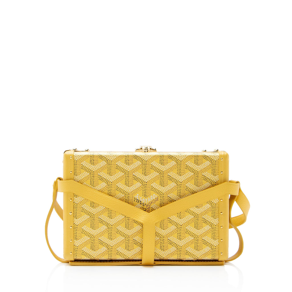Goyard Goyardine Canvas Minaudiere Trunk Shoulder Bag