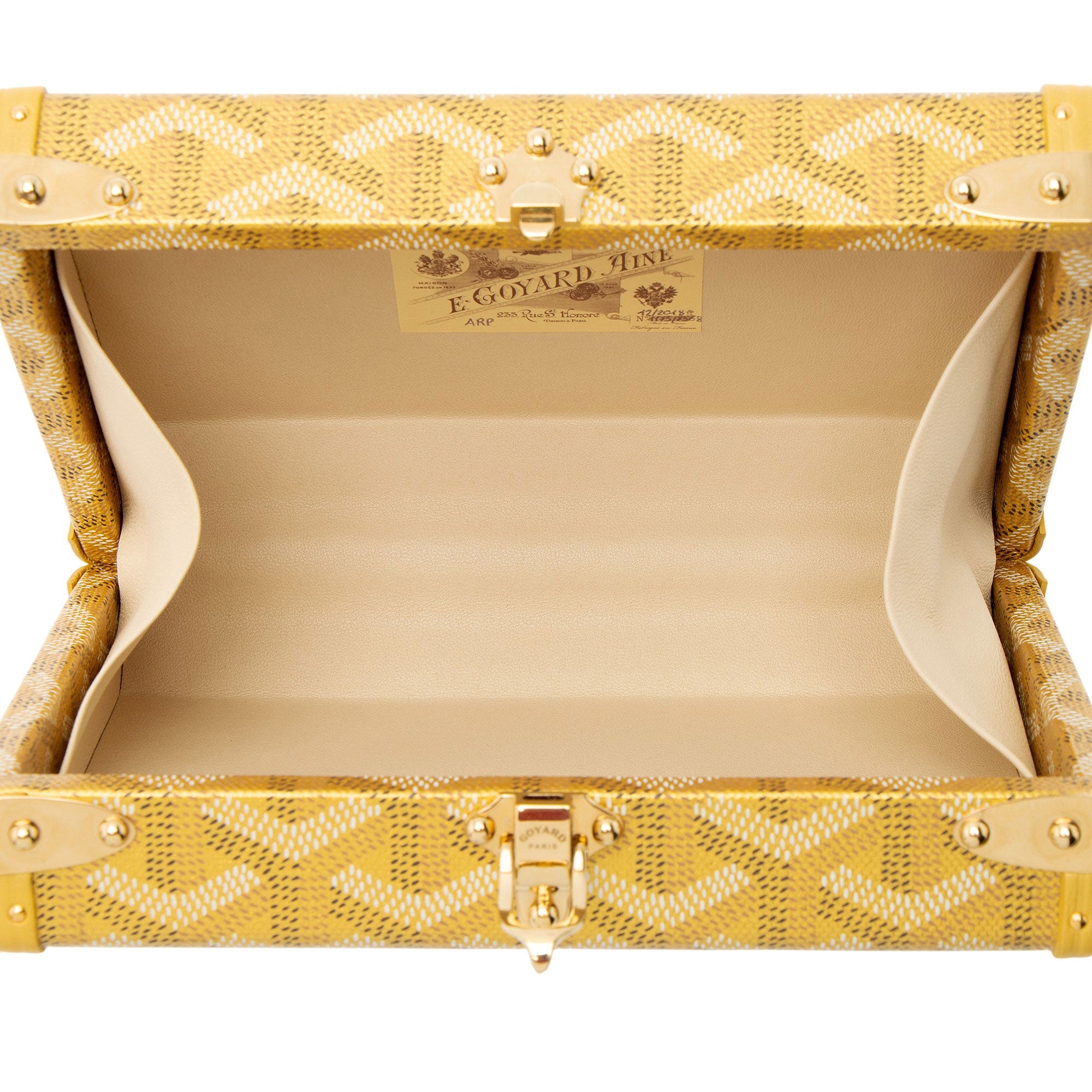 Goyard Goyardine Canvas Minaudiere Trunk Shoulder Bag