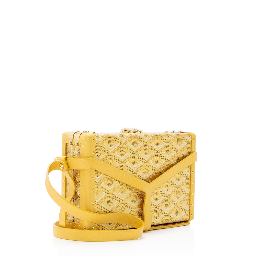 Goyard Goyardine Canvas Minaudiere Trunk Shoulder Bag