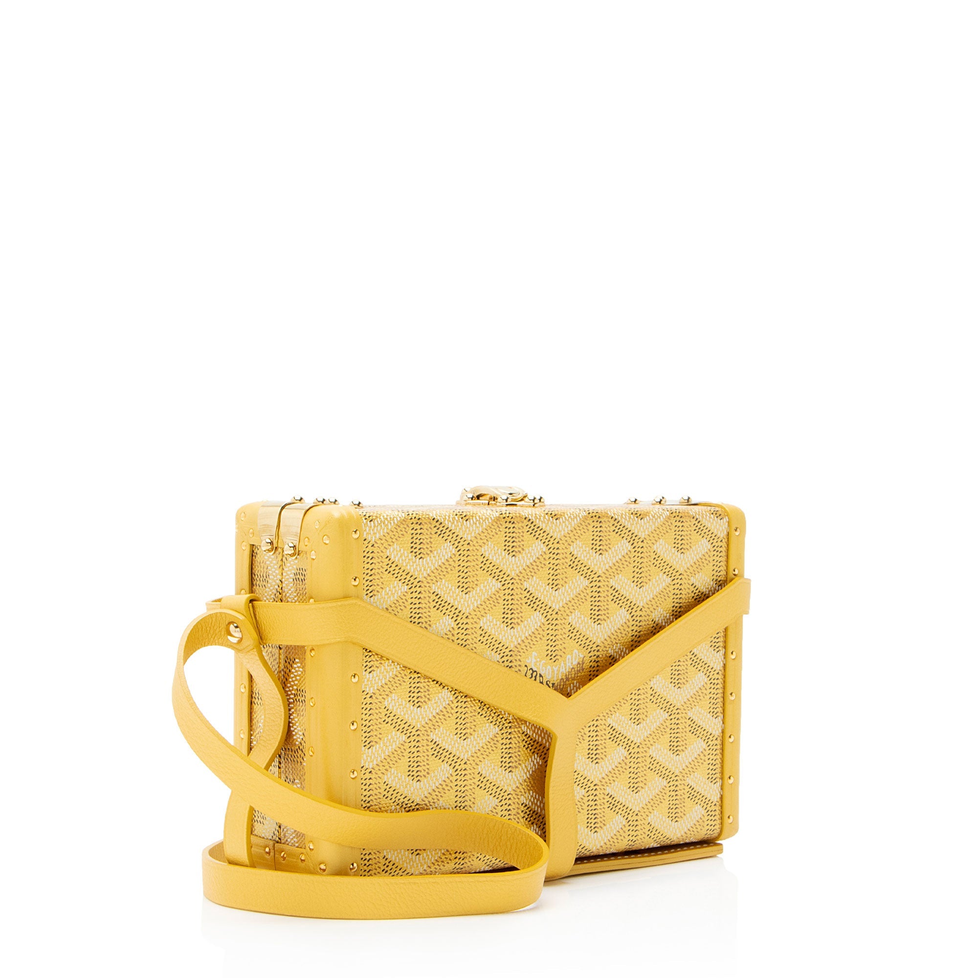 Goyard Goyardine Canvas Minaudiere Trunk Shoulder Bag