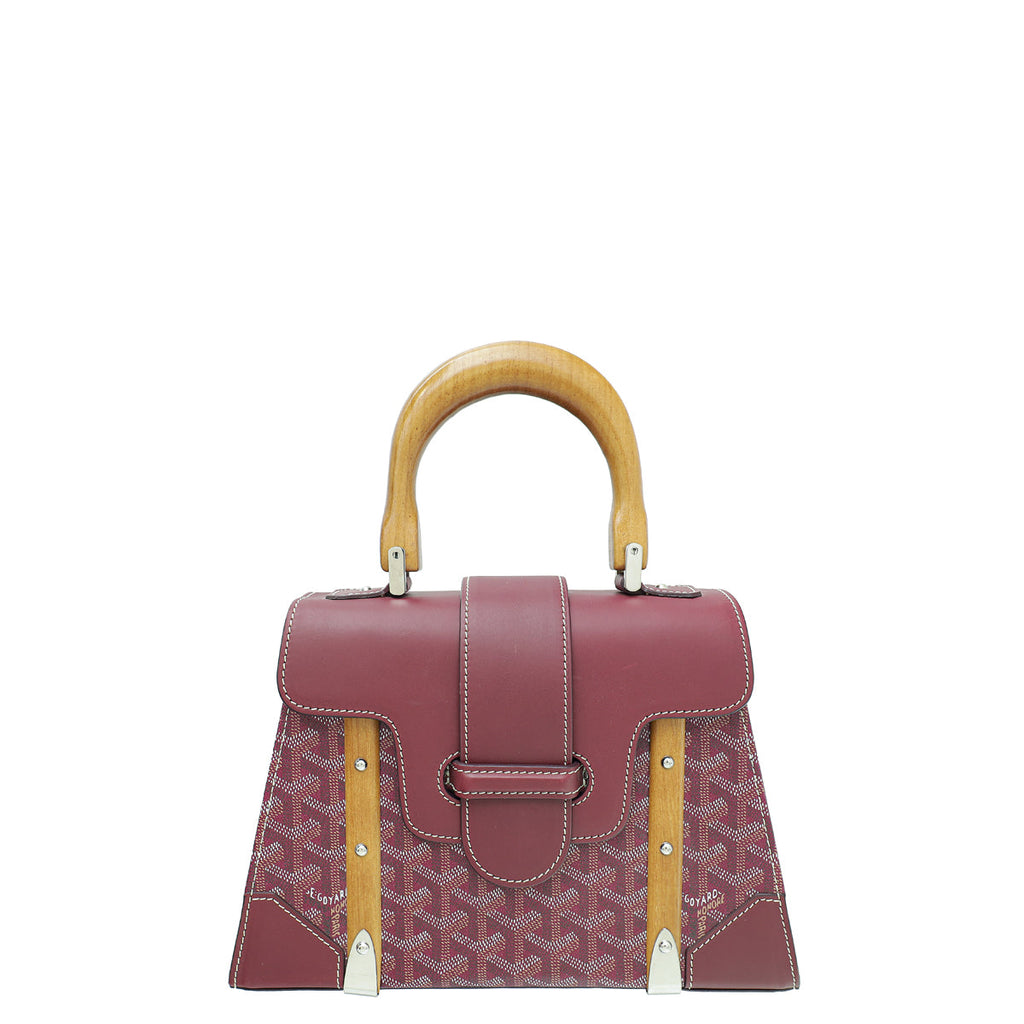 Goyard Burgundy Goyardine Saigon PM Bag