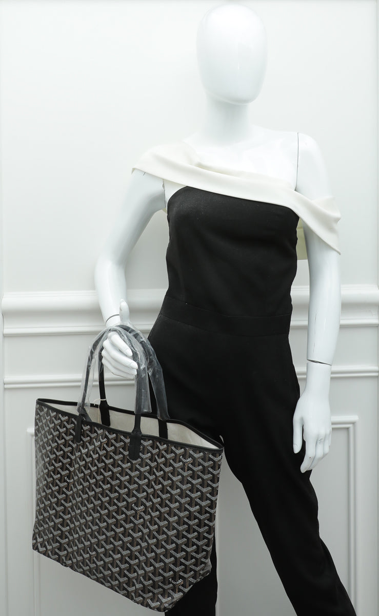 Goyard Black Goyardine Saint Louis PM Bag