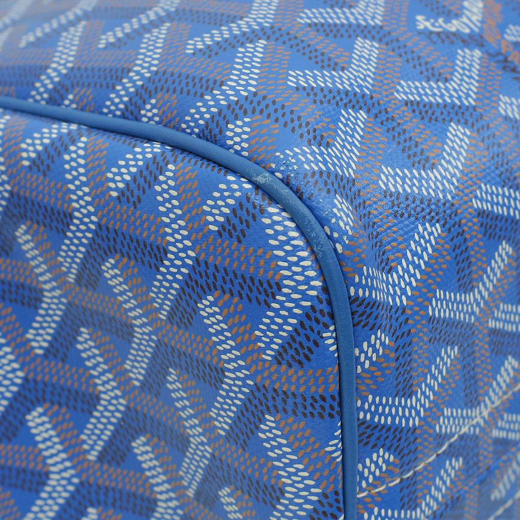 Goyard Blue Goyardine Rouette Souple Tote Bag