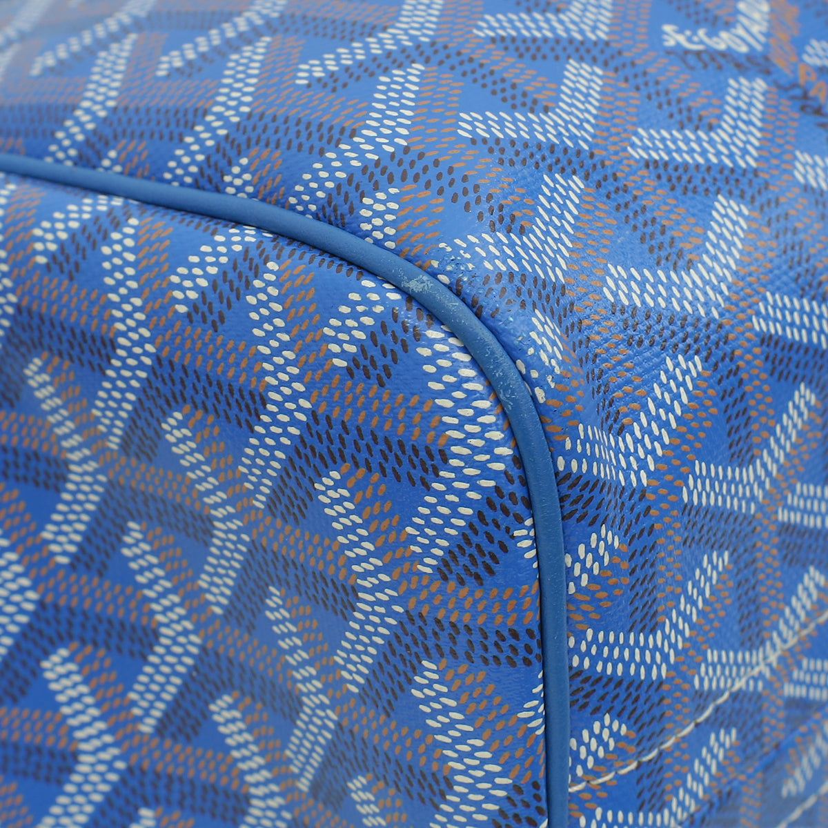 Goyard Blue Goyardine Rouette Souple Tote Bag