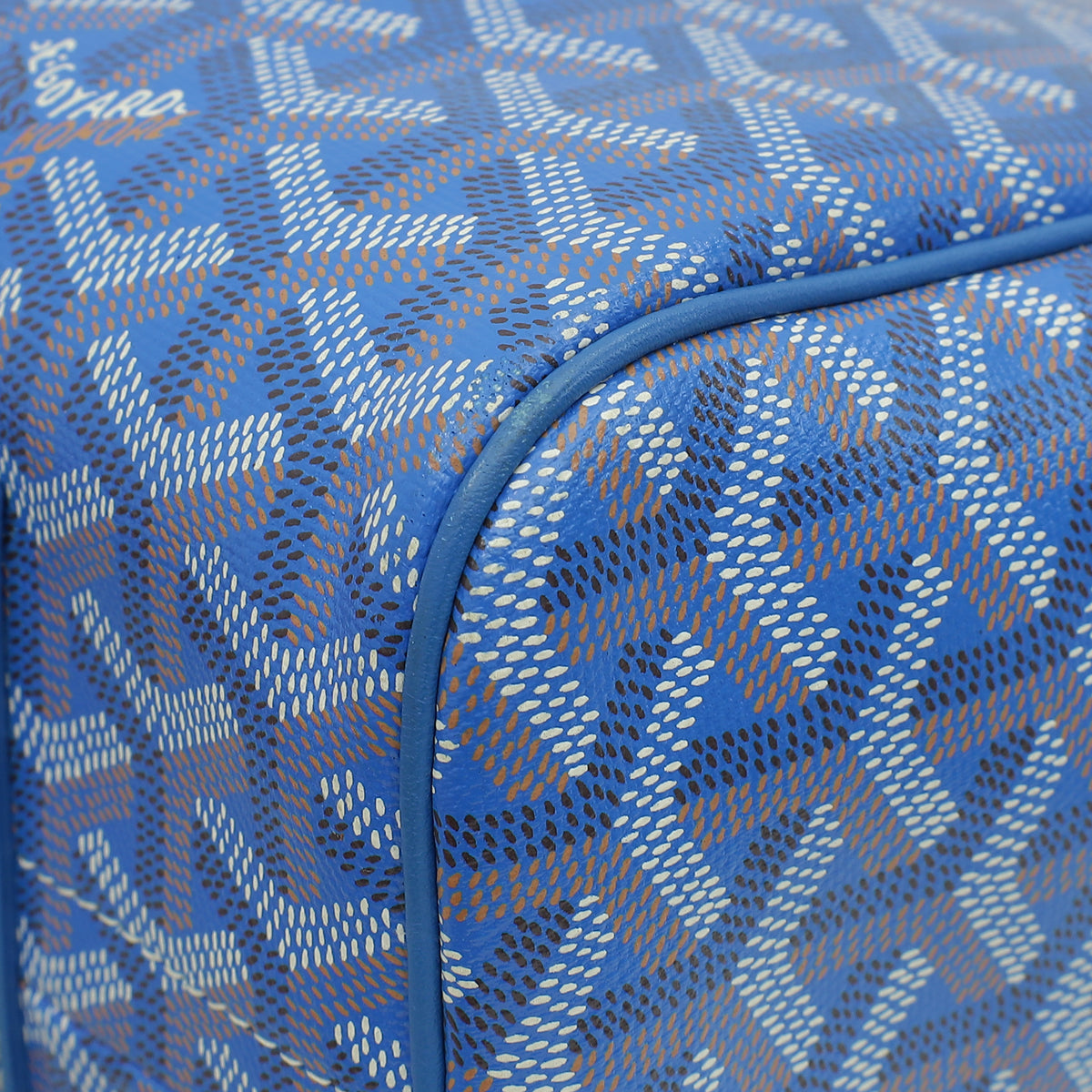 Goyard Blue Goyardine Rouette Souple Tote Bag