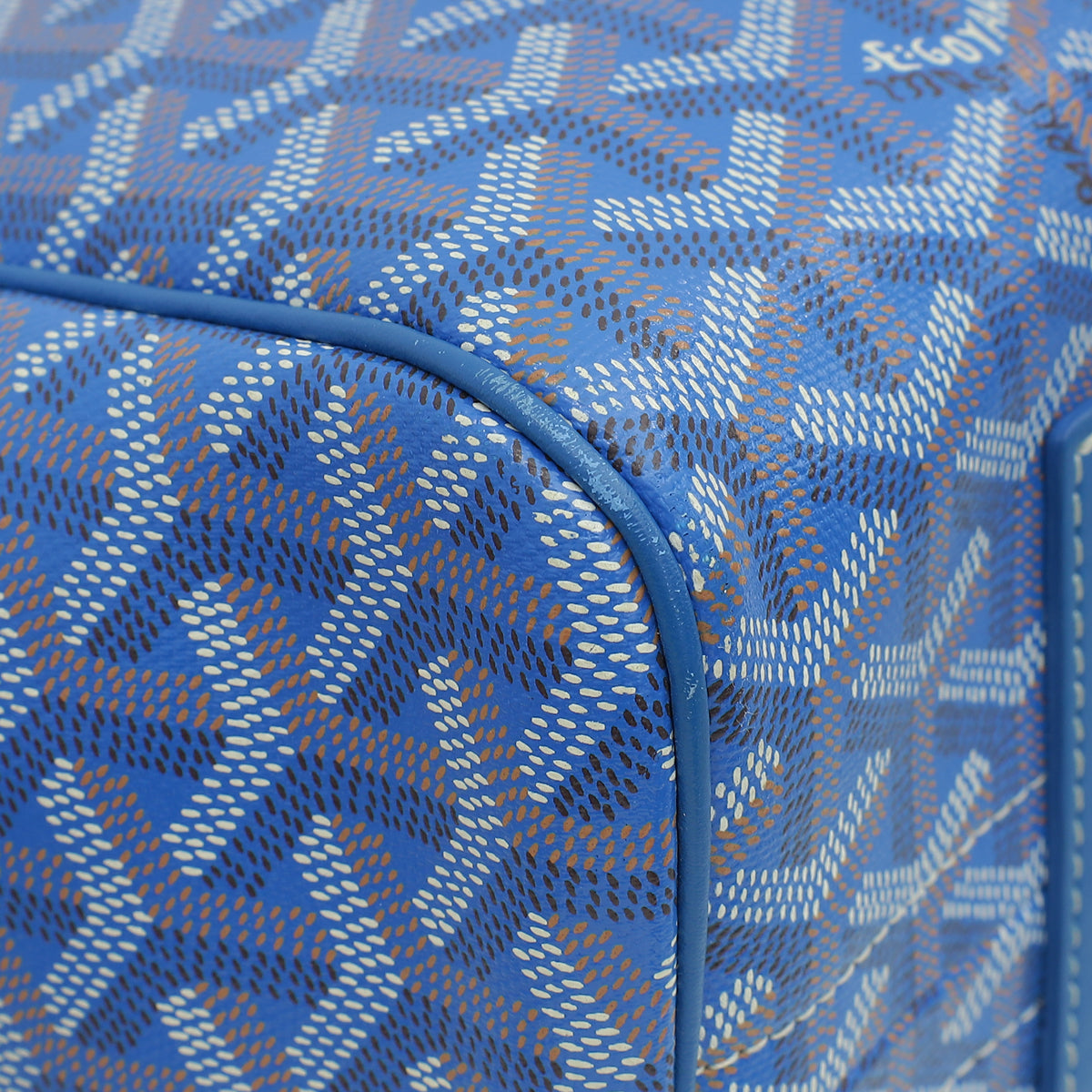 Goyard Blue Goyardine Rouette Souple Tote Bag