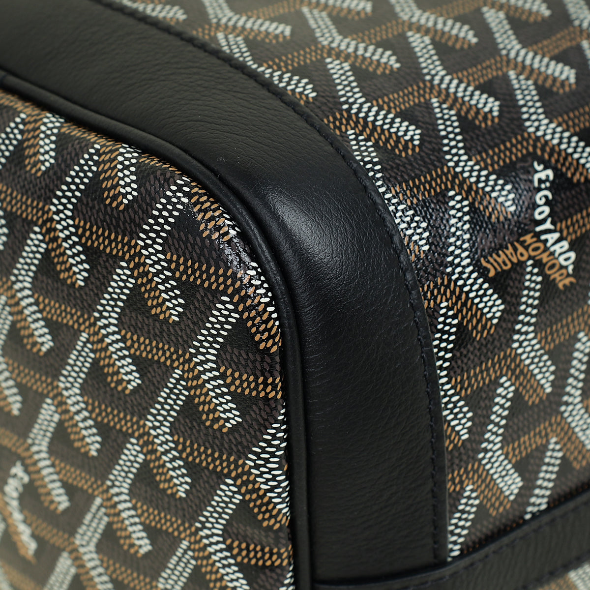 Goyard Black Goyardine Petit Flot PM Bucket Bag