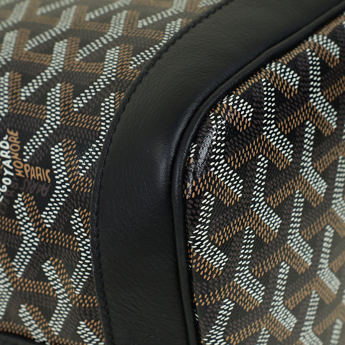 Goyard Black Goyardine Petit Flot PM Bucket Bag