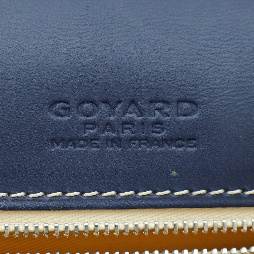 Goyard Navy Blue Goyardine Belvedere MM Messenger Bag