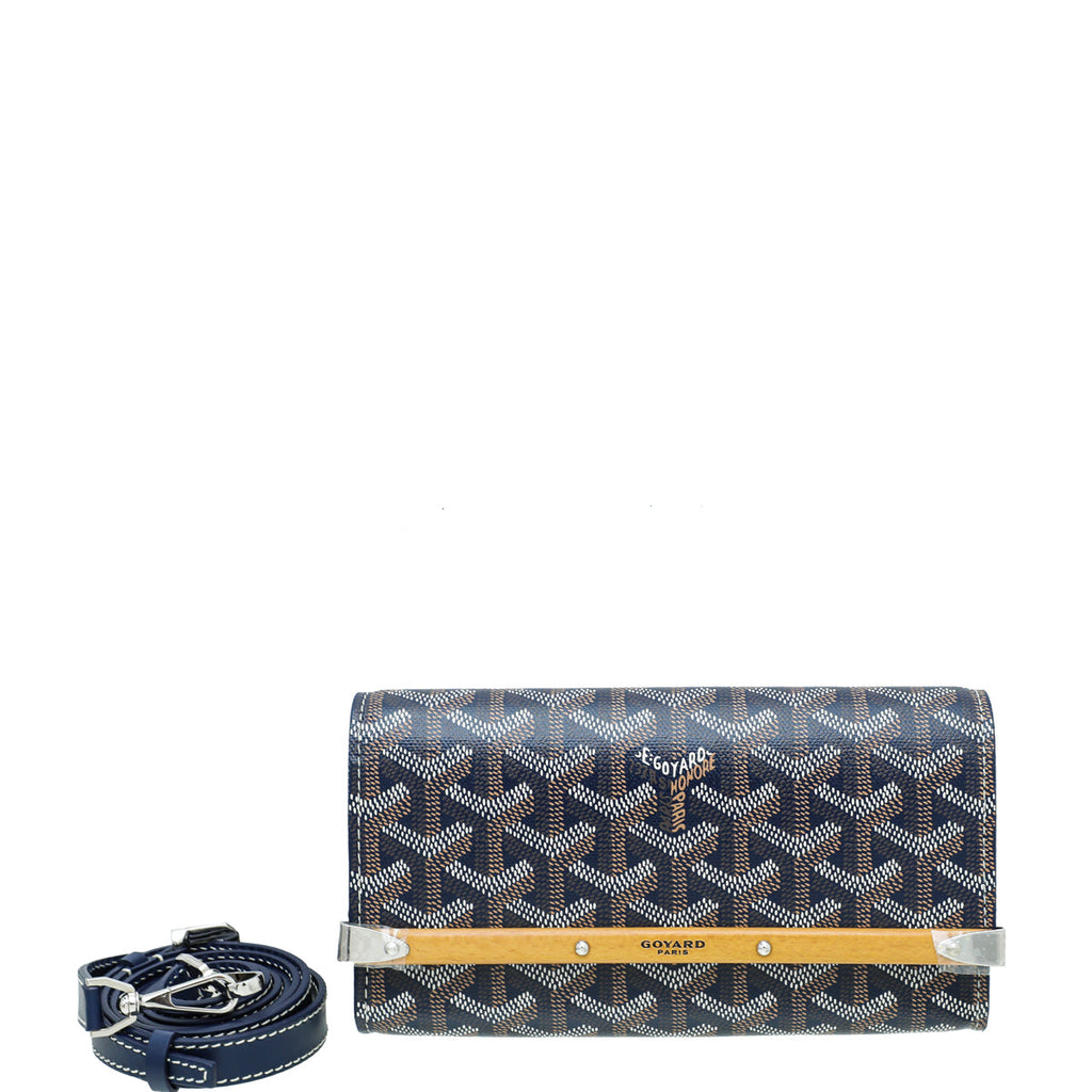 Goyard Blue Monte-Carlo Mini Case w/Strap