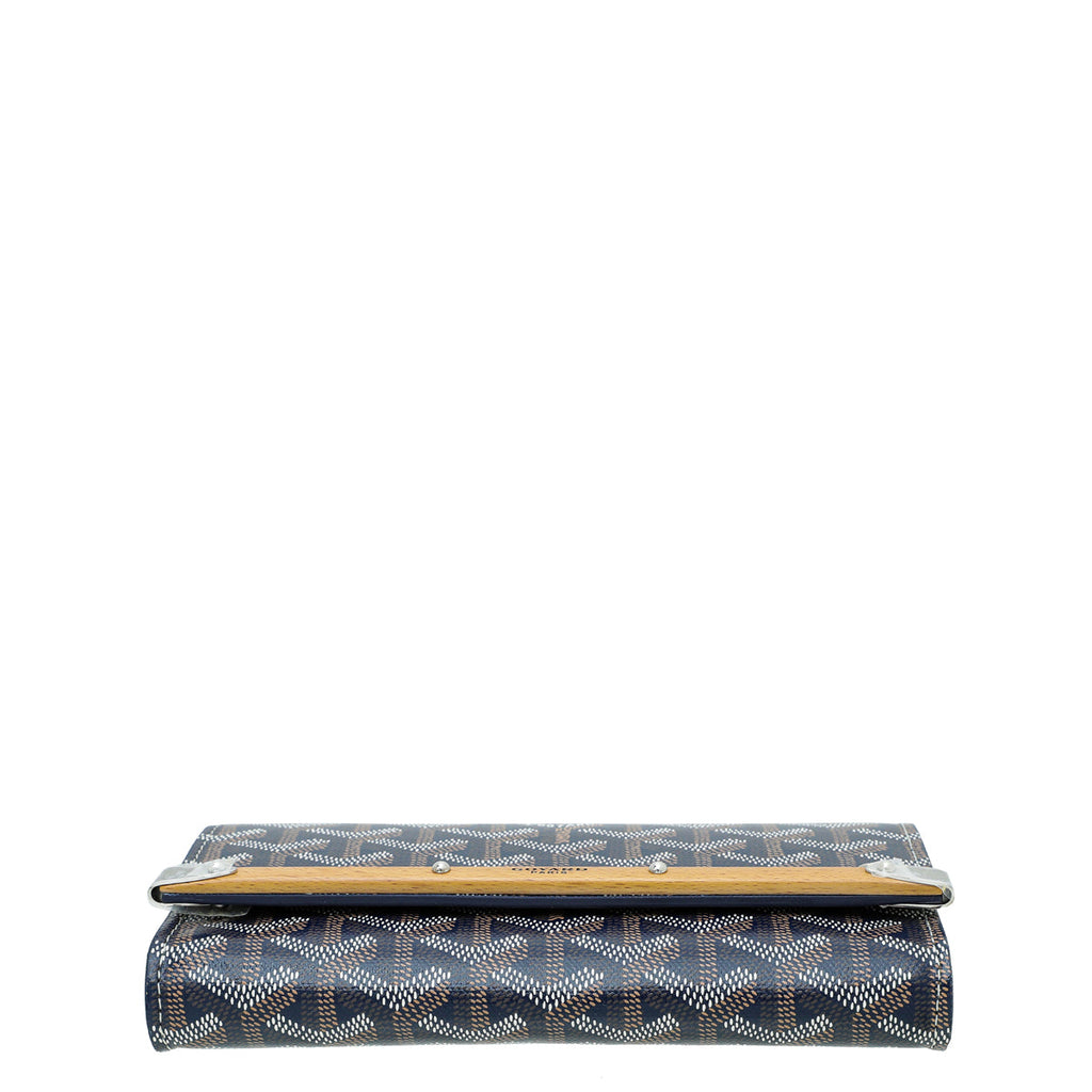 Goyard Blue Monte-Carlo Mini Case w/Strap
