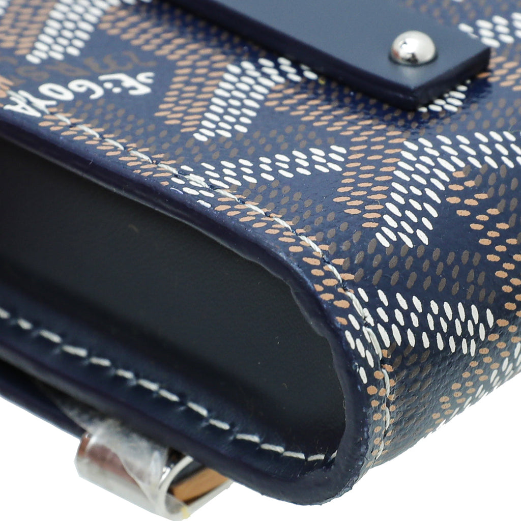 Goyard Blue Monte-Carlo Mini Case w/Strap
