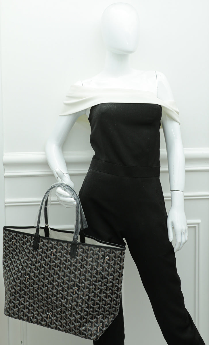 Goyard Black Goyardine Saint Louis PM Bag