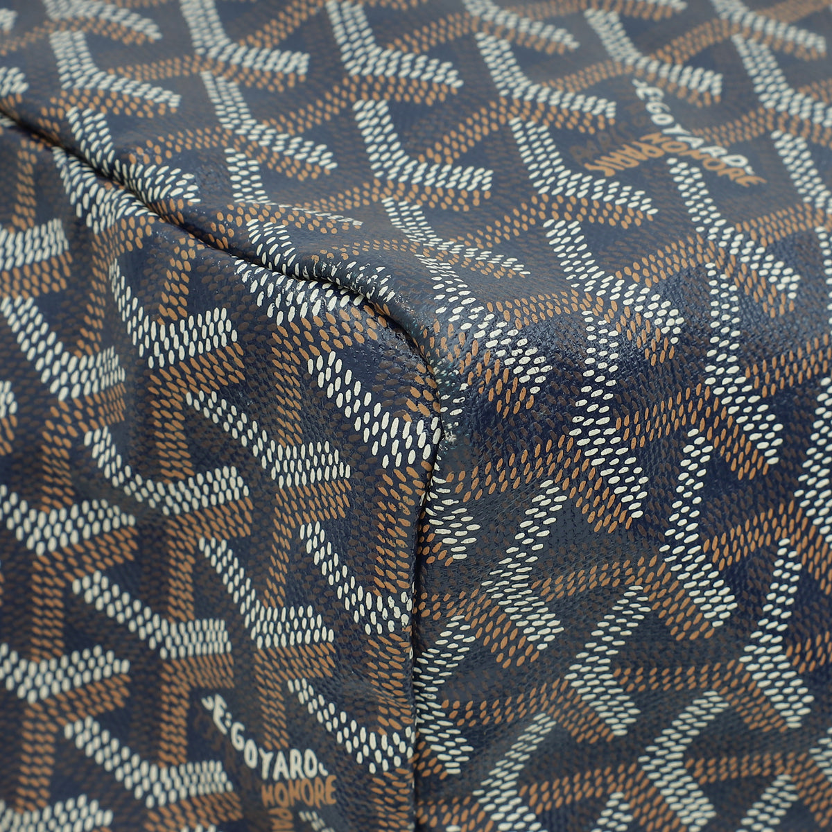 Goyard Navy Blue Goyardine Saint Louis GM Bag